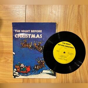 Vintage The Night Before Christmas Book with Vinyl Record
